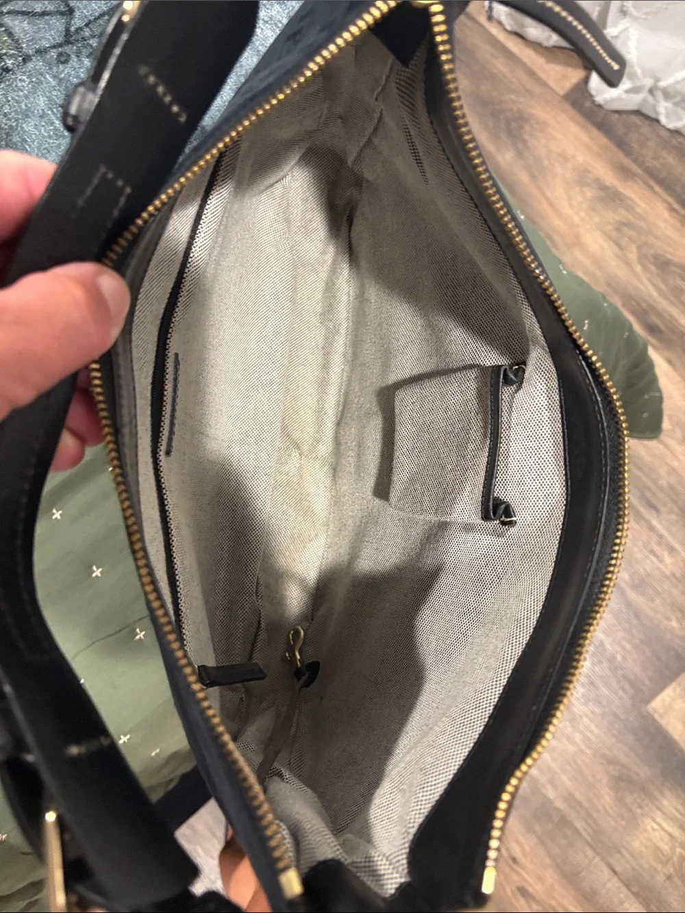 Dooney & Bourke Black Logo Hobo with Gold Hardware. Excellent condition!